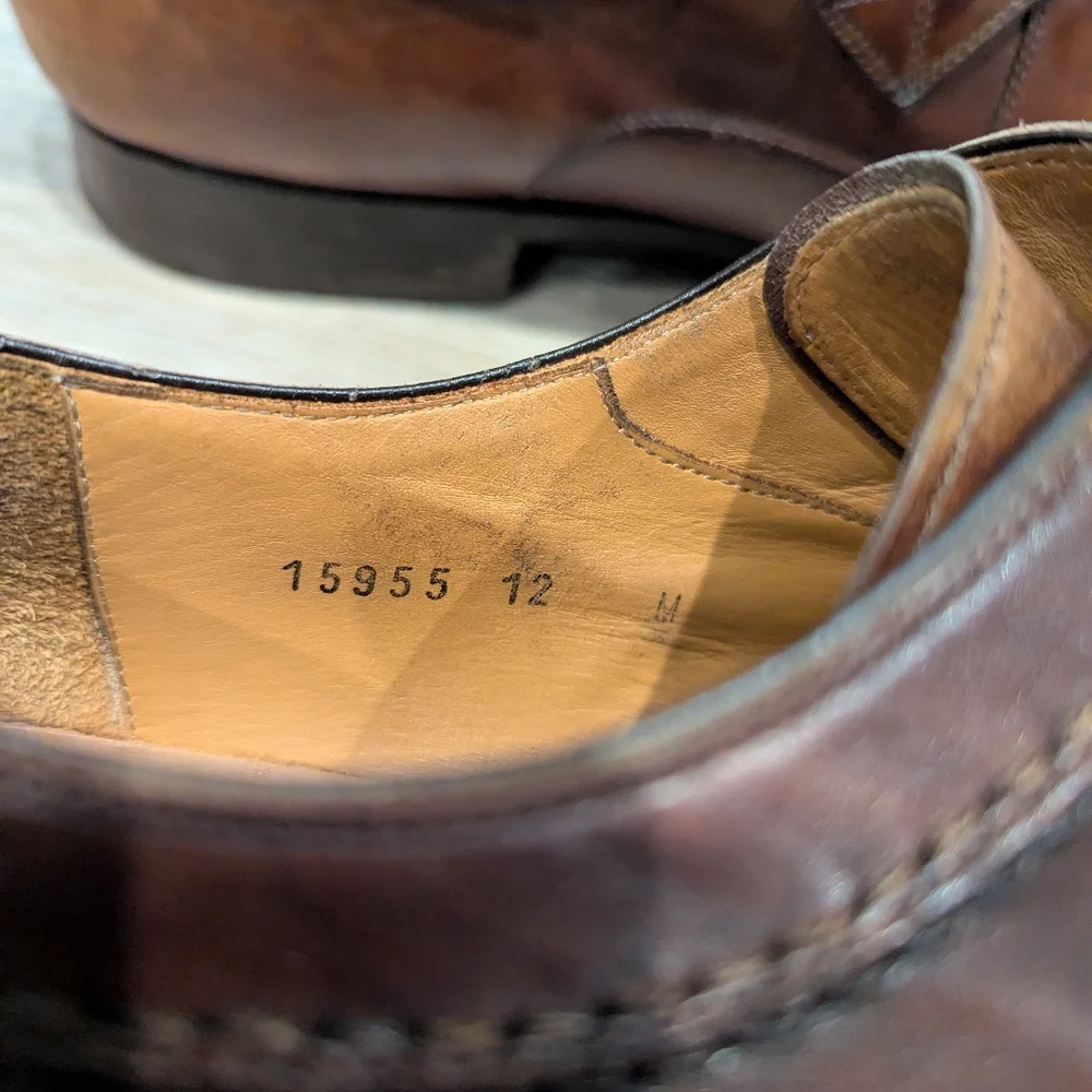 Magnanni Size 12 Brown Leather Monk Strap Buckle Dress Shoes‎ Loafers
